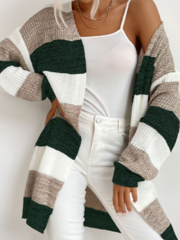 Elodie - Striped Knit Cardigan for Layering