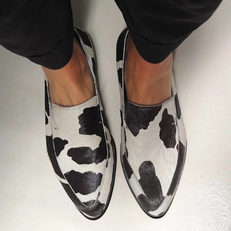 Billie™ Trendy Cow Print Slip-Ons