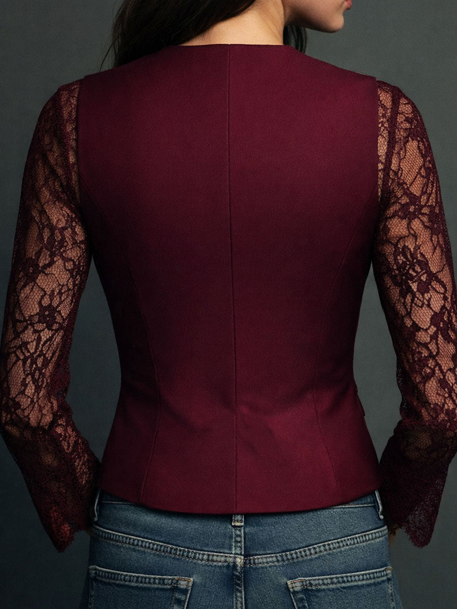 Sophie | Elegant Blazer with Semi-Transparent Sleeves