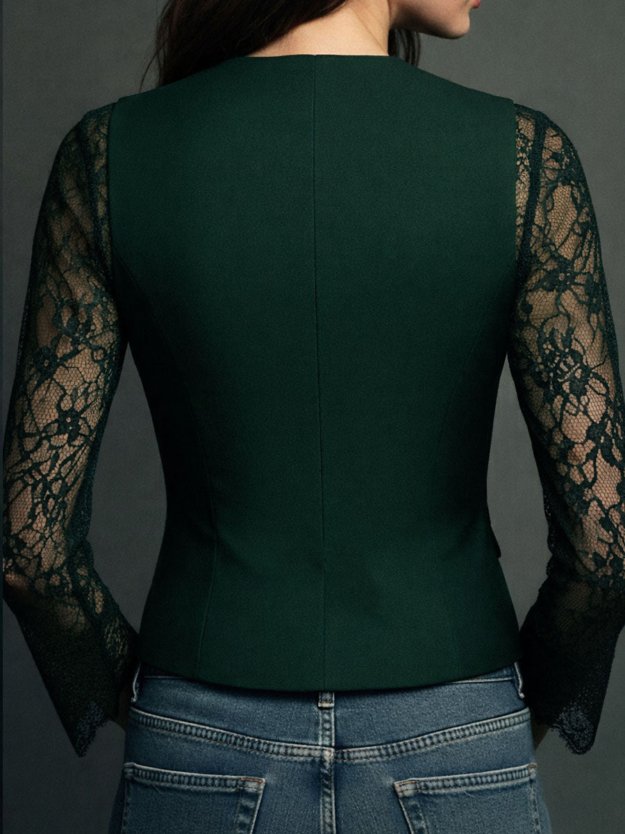 Sophie | Elegant Blazer with Semi-Transparent Sleeves