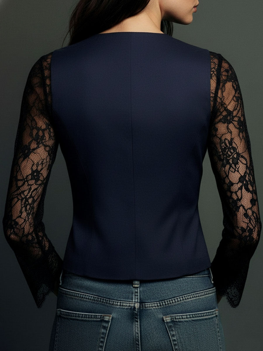 Sophie | Elegant Blazer with Semi-Transparent Sleeves