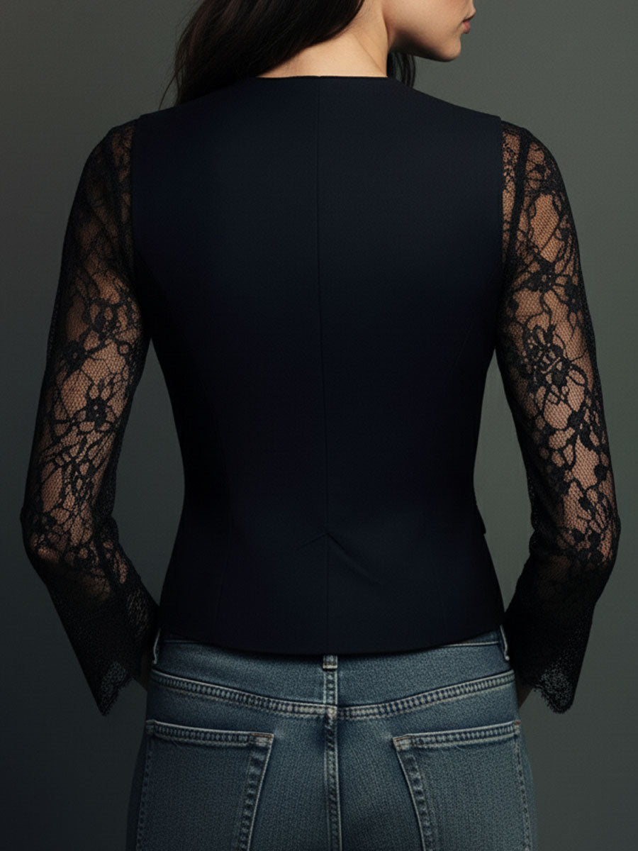 Sophie | Elegant Blazer with Semi-Transparent Sleeves