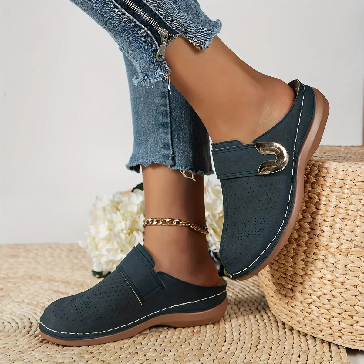 Caprielle™ Chic Supportive Wedge Sandals